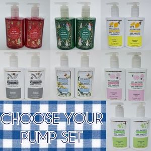 CHOOSE YOUR SET! NEW Bath and Body Works Hand Sanitizer Pumps 2 pack 7.6 fl oz